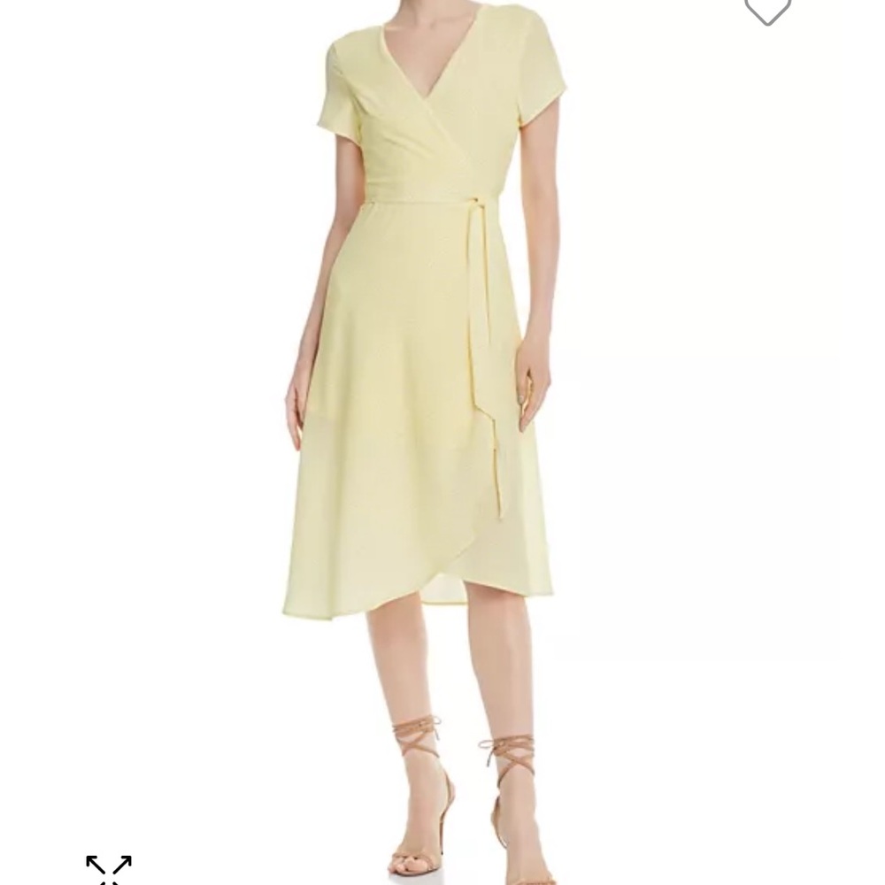Charlie Holiday Yellow Asymmetrical Flutter Sleeve Sundress